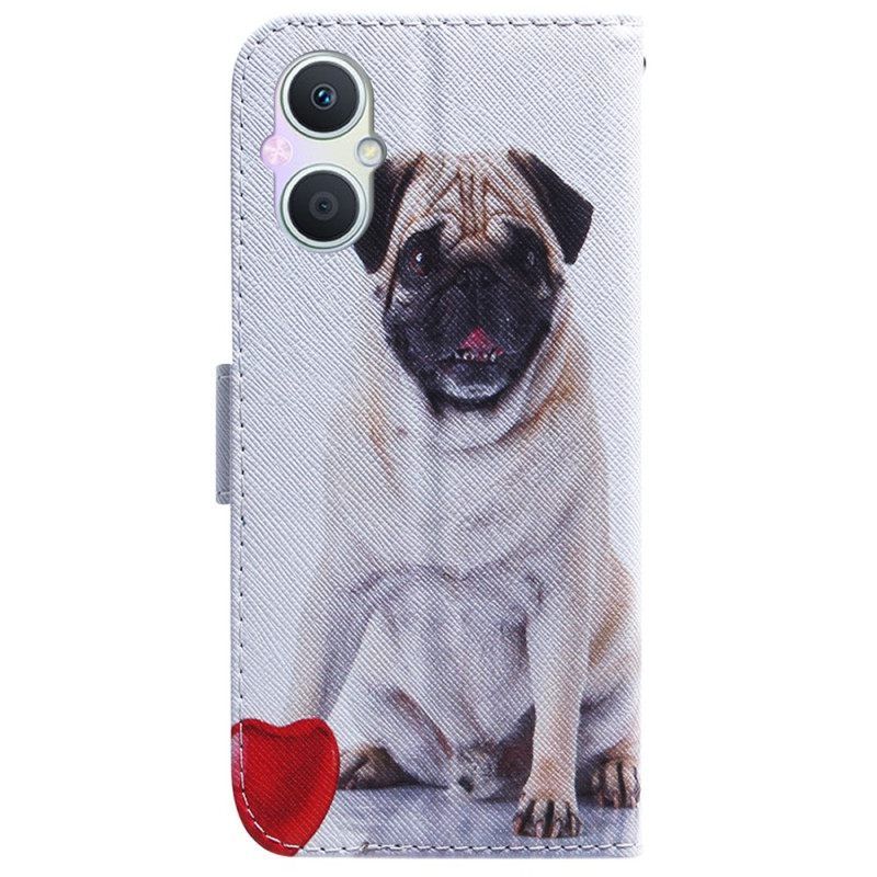 Θήκη Flip Oppo Reno 8 Lite Pug Dog